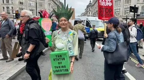 Thousands Activists Assemble in Downtown London to Denounce Donald Trump's Second State Visit